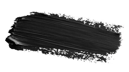 Clay or charcoal face mask stroke isolated on white