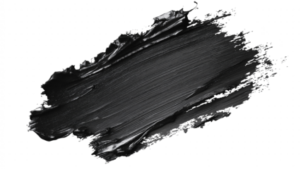 Clay or charcoal face mask stroke isolated on white