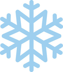 Snowflake winter clip art design on plain white transparent isolated background for card, shirt, hoodie, sweatshirt, apparel, card, tag, mug, icon, poster or badge