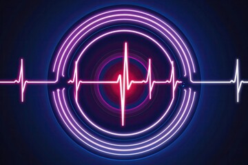 Dynamic Circular Electrocardiogram Design Representing Energy Passion and Vitality in Rhythm