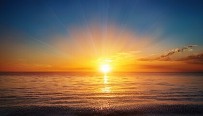 sun and sea sunset background