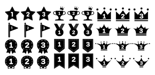 シンプルで魅力的なランキングアイコンセット