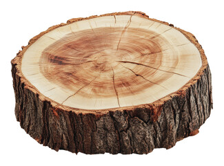 PNG Natural wood log slice for rustic decor projects