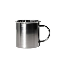 Magnificent Stainless steel mug on transparent background
