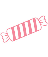 Candy clip art design on plain white transparent isolated background for card, shirt, hoodie, sweatshirt, apparel, card, tag, mug, icon, poster or badge