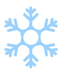 Snowflake winter clip art design on plain white transparent isolated background for card, shirt, hoodie, sweatshirt, apparel, card, tag, mug, icon, poster or badge