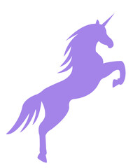 Unicorn clip art design on plain white transparent isolated background for card, shirt, hoodie, sweatshirt, apparel, card, tag, mug, icon, poster or badge