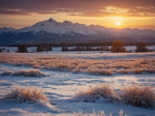 Obraz premium sunrise over the river