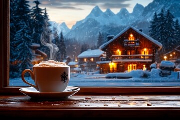 Cozy Winter Morning in a Cabin