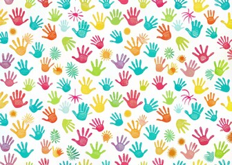 Vibrant Baby Palm Symbols for Nursery Decor and Children's Products