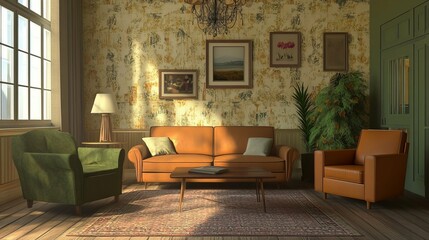 Vintage Living Room Interior Design