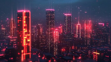 Smart City Skyline Powered by Blockchain Technology Monitoring Sustainable Energy Consumption