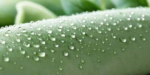 A background featuring tiny dew droplets on a soft green surface, evoking a fresh, natural feel. 7