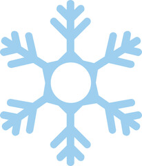 Snowflake winter clip art design on plain white transparent isolated background for card, shirt, hoodie, sweatshirt, apparel, card, tag, mug, icon, poster or badge