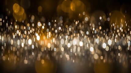 Obraz premium Abstract Gold and Silver Light Bokeh Background