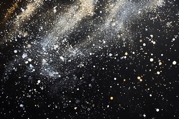 Obraz premium Corporate-themed silver on black with tiny light sparkles