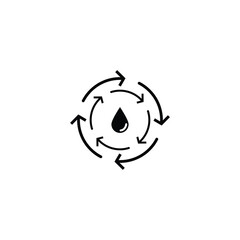 Simple Water Icon Design for Projects