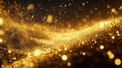 Golden fireworks cascading in the night sky, with room for copy in the lower half of the image.