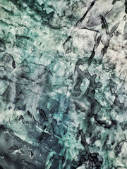 Blue gray Abstract paint background. Painted messy strokes and smudges handmade drips, art brush, flows, streaks of paint and paint sprays texture, artistic grunge backdrop and modern painting