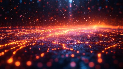 Obraz premium Global Network Connection: Abstract Telecom & Internet Communication