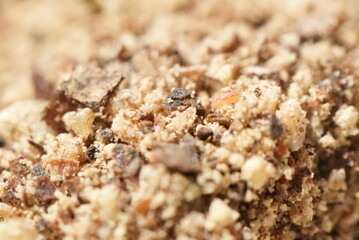 Macro close up of ground pepper