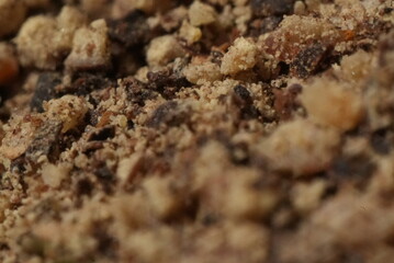 Macro close up of ground pepper