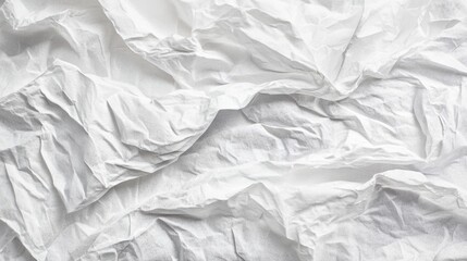 Obraz premium white crumpled and creased wrinkled paper poster cloth texture background
