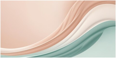 A soothing gradient from pale peach to cool mint with gentle wave patterns, representing dynamic zen energy.