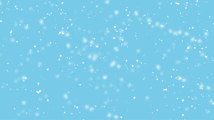 Falling snowflakes on isolated sky blue background vector illustration. Light blue vector background with xmas snowflakes.