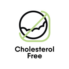 Cholesterol Free vector information sign