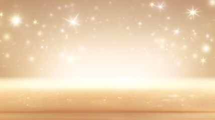 Fototapeta premium Golden Background With Sparkling Lights And Glimmering Surface