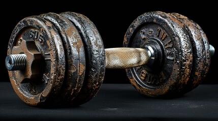 old dumbbell close up