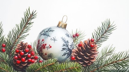 A detailed look at a Christmas ornament on a festive tree, ideal for holiday promotions or decoration inspiration
