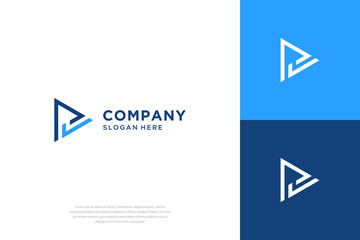 letter D and tick accounting logo design