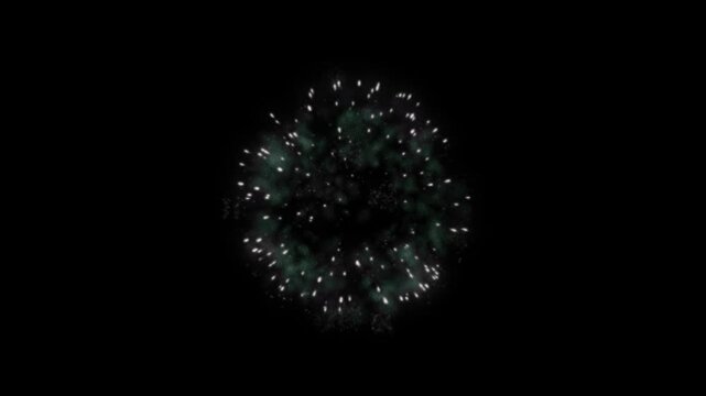 fireworks in the sky techniques motion graphics clip template with colorful lights animation. HD resolution with hyper realistic 4K black Background.