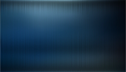 Dark blue grey ribbed glass. Vector ribbed glass texture background. Mesh gradient. acrylic ribbed bath surface. Reeded glass background semitransparent overlay. Bath wall window