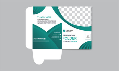 Modern and classy file folder design, luxury folder design, corporate folder template design