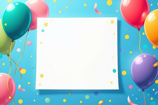 Celebrate in Style with Our Colorful Balloon Party Invitation Template, Perfect for Birthdays, Anniversaries, and Special Events