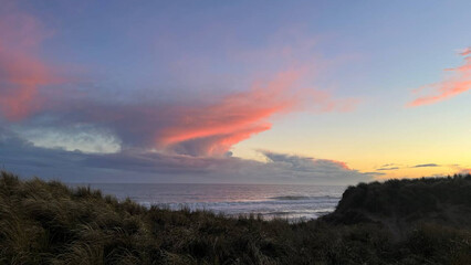 beautiful pink sunset in Ireland 2023