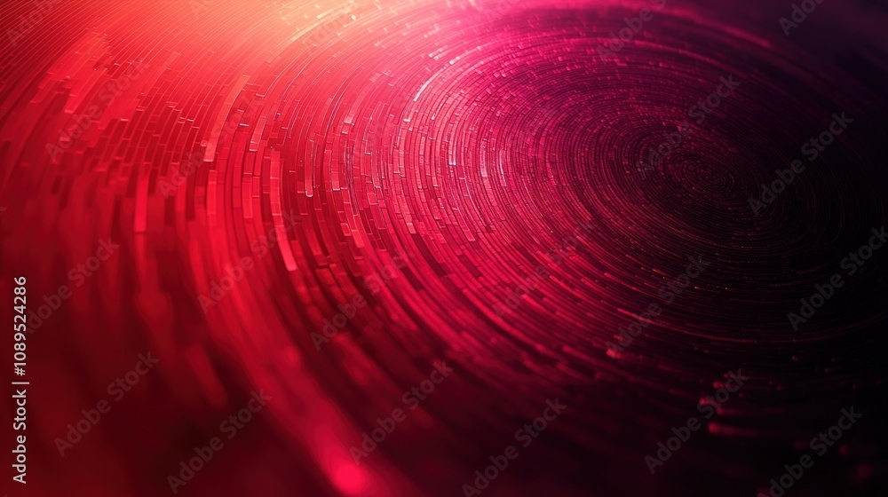 Poster abstract red swirling concentric lines pattern design