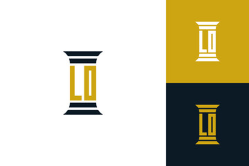 Law Office logo letter l and o design vector