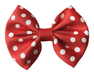 PNG Red polka dot bow perfect for festive occasions