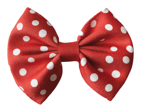 PNG Red polka dot bow perfect for festive occasions