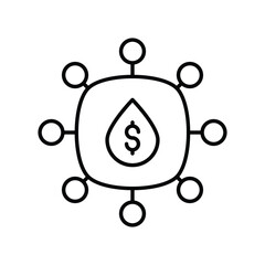 Obraz premium oil distribution line icon with white background vector stock illustration