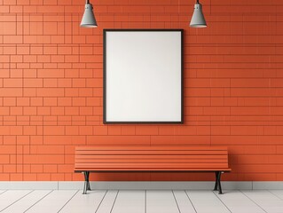 mockup template. Large poster ad mockup on a subway wall, with customizable design area and urban setting, Subway poster mockup with customizable ad design, Vibrant and urban