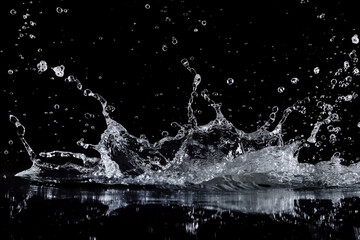 splash of water black screen