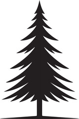 A Christmas tree silhouette vector on a white background