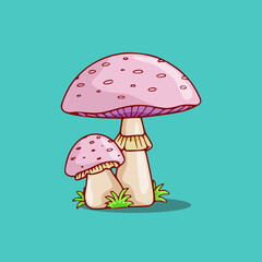 cartoon of mushroom