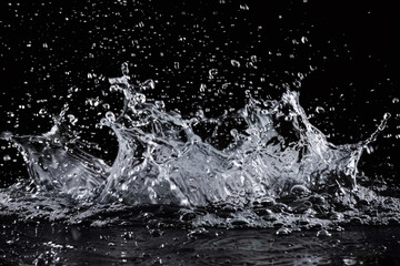 splash of water black screen