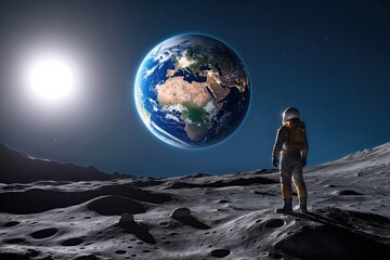 Exploring Earth from the Moon's Rugged Landscape A New Frontier in Space Discovery